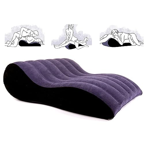 Sex Cushion Inflatable Sex Pillow PVC Flocking Sex Chair Travel Pillow Magic Cushion Body Support Pillow, Used for Couple Positioning, Deeper Position …