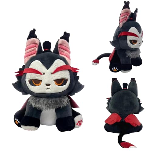 New Hazbin Hotel Plush, Cute Hazbin Hotel Character Doll, Soft Stuffed Doll for Children Adults, Birthday, Cartoon Game Lovers Gift (Black) - Black
