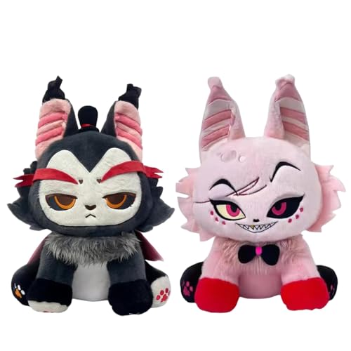 New Hazbin Hotel Plush, Cute Hazbin Hotel Character Doll, Soft Stuffed Doll for Children Adults, Birthday, Cartoon Game Lovers Gift (2PC) - 2PC