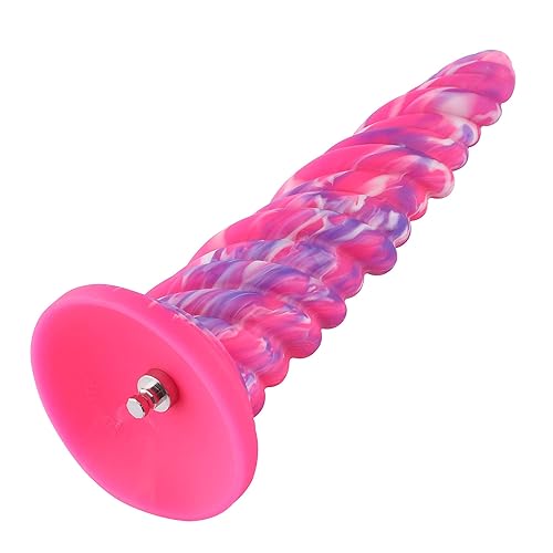 Hismith 10.12" Silicone Spiral Dildo with KlicLok System for Premium Sex Machine, 9.06" Insertable Length, Max Circumference 7.36", Anal Sex Toy - 10.12" Silicone Spiral Dildo