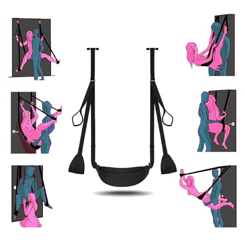 Sex Furniture Hold to 300Lbs Over The Door Swing Sex Adult Swing for Couples Sex Frequent Flyer Door Swing Adult Door Swing for Couples Bedroom Hanging Swing Sling Heavy Duty Sex Furnitures Sweater