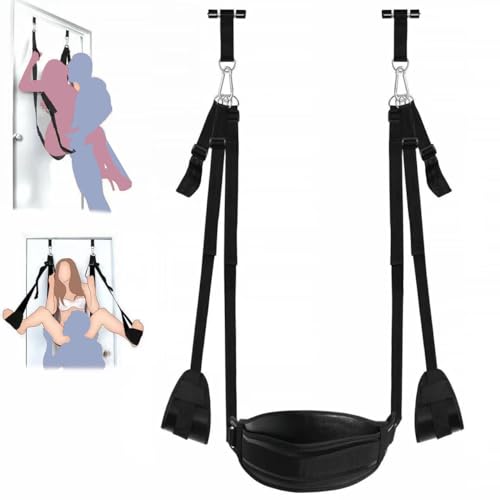 Generic Hold to 300Lbs Over The Door Swing Sex Adult Swing for Couples Sex Frequent Flyer Door Swing Adult Door Swing for Couples Bedroom Hanging Swing Sling Heavy Duty Sex Furnitures Sweater me4 - D1