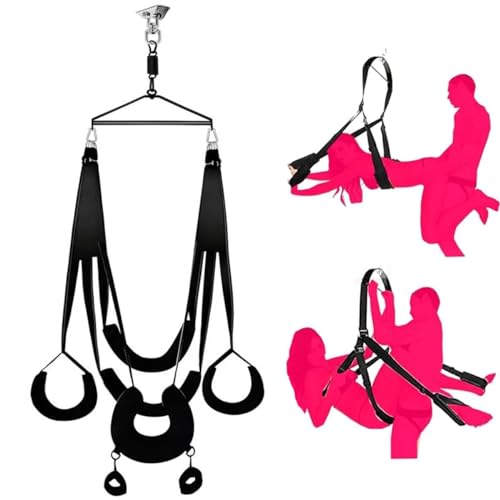 Sex Swing Ceiling Sweater Fluffy Sponge Liner Super Soft Ceiling Swing, Bondage Restraints Sex Toys Sex Furniture for Bedroom, Sling Spinning Adult Sex Swing Restraint Game for Sex Position Man and Woman Couples