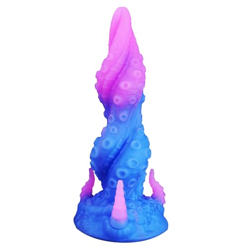 Tentacle Dildo Fantasy Dildo, 9.6" Huge Monster Dildo with 2 Big Knots, Anal Plug Adult Sex Toy for G-Spot Stimulation, Huge Dildo Anal Dildo for Hands-Free Play, Dragon Dildo Knot Dildo for Women Gay