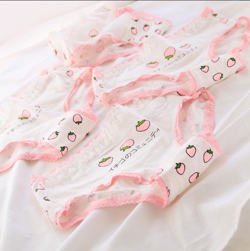 Japanese Strawberry Undies - White