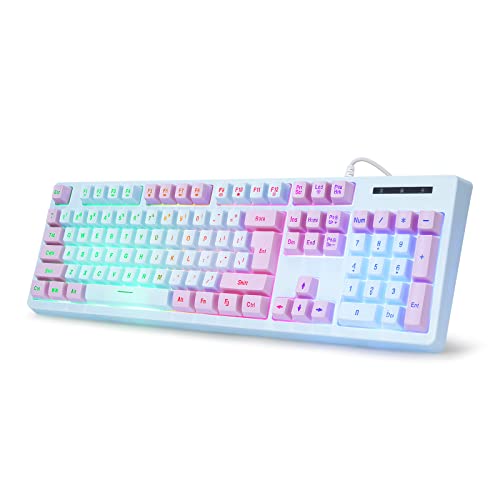 Blue + Rainbow LED Gaming Keyboard
