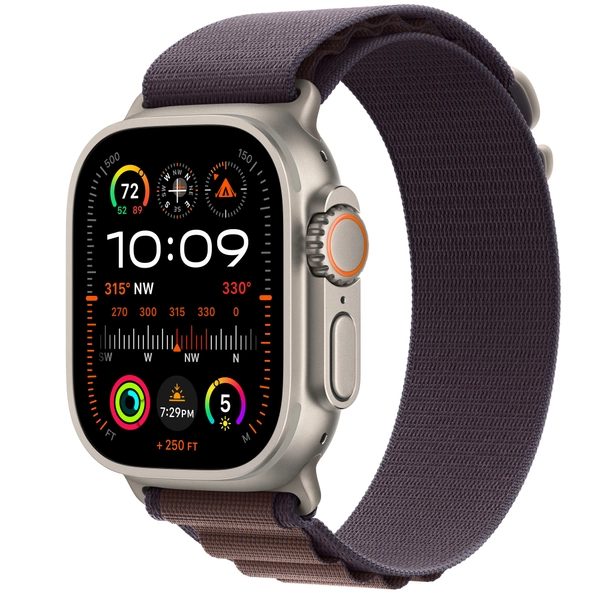 Apple Watch Ultra 2 GPS + Cellular 49mm Titanium Case with Indigo Alpine Loop - Large