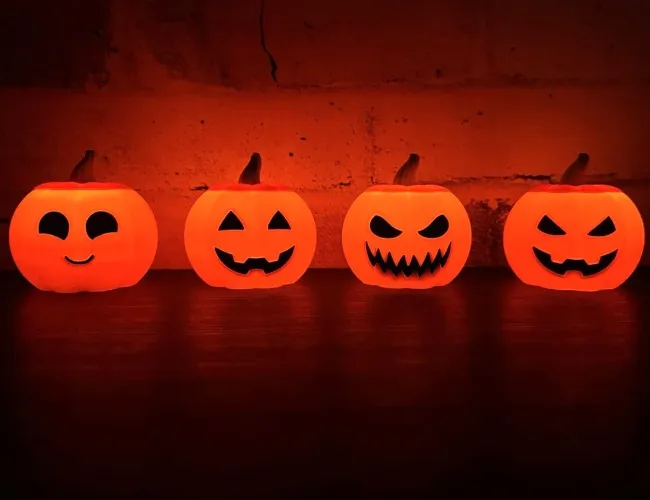 Halloween Pumpkin Lights(4 Pack!)