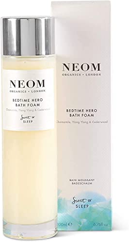 NEOM - Chamomile, Ylang Ylang & Cedar Wood Bath Foam 200ml | Bedtime Hero | Coconut & Almond Oil | Scent to Sleep | Vegan & Cruelty Free - Bedtime Hero - 200 ml (Pack of 1)