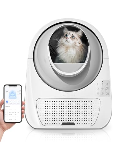CATLINK Self Cleaning Automatic Litter Box for Cats 3.3~22lbs-APP Control,Double Odor Removal-Extra Large with 40 Liners&1 Carbon Filter Box Included -Smart Robot Cat Litter Box (New Version) - Pro-X Standard