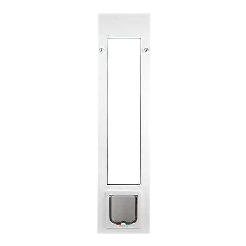Whiskers & Windows Cat Door for Sliding Glass Doors | Transform Your Sliding Door into a Pet Gateway | Adjustable Height, Durable Aluminum Frame | White, Large Flap, 77.25"-80.25" Slider Height - Large Flap - 77.25" - 80.25" Slider Height