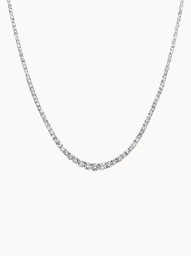 Classic Round Diamond Tennis Necklace - Small 8.00cts (2.4mm)