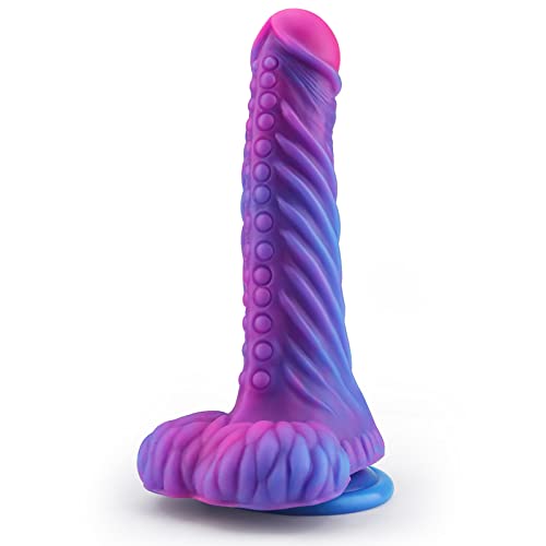 Fantasy Thick Dildo for Women,7.5" Soft Sex Toy Dildo Body Safe Material with Suction Cup for Hand-Free Play,Silicone Dildo Anal Plug,Huge Dildo Prostate Massager for Adult Unisex Toy