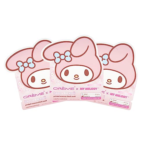The Crème Shop My Melody Berry Kawaii Printed Essence Sheet Mask (Set of 3) - $12 Value