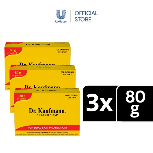 [BUNDLE OF 3] Dr. Kaufmann Sulfur Bar Soap 80g