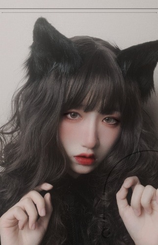 Handcrafted Animal Ear Hairclips - Black