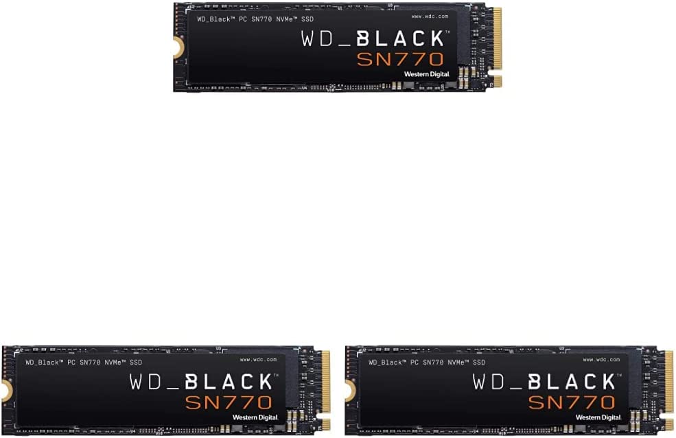 WD_BLACK 2TB SN770 NVMe Internal Gaming SSD Solid State Drive & 500GB SN770 NVMe Internal Gaming SSD Solid State Drive & 1TB SN770 NVMe Internal Gaming SSD Solid State Drive