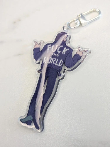 Disco Elysium F*ck Jacket acrylic keychain 