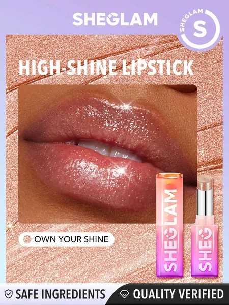 SHEGLAM Mirror Kiss High-Shine Lipstick-Own Your Shine