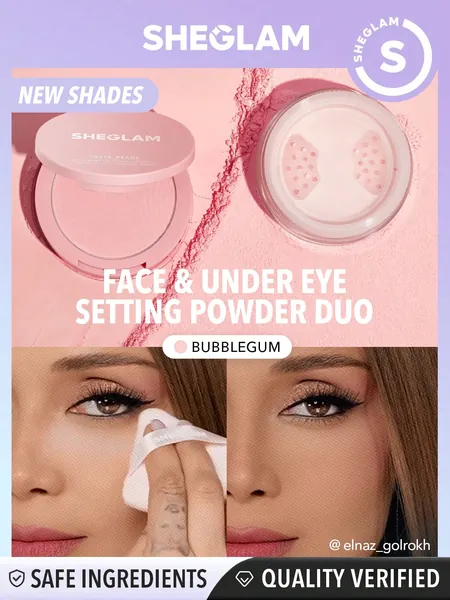 SHEGLAM Face & Under Eye Setting Powder Duo-Bubblegum