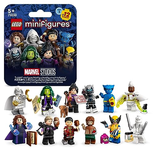 LEGO 71039 Marvel Series 2 Mini Figures, 1 of 12 Iconic Disney+ Characters to Collect in Each Bag, includes Wolverine, Hawkeye, She-Hulk, Echo and More (1 Piece, Style Sent Randomly) - Multicoloured