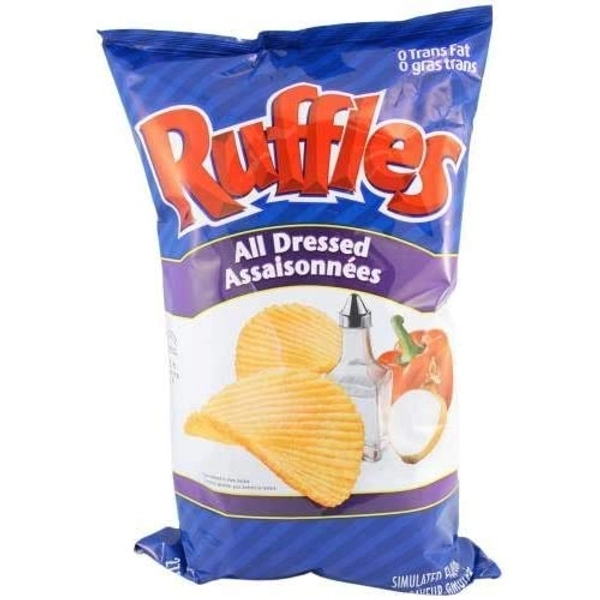 Lay's Ruffles Potato Chips, All Dressed, Large Bag {Imported From Canada}