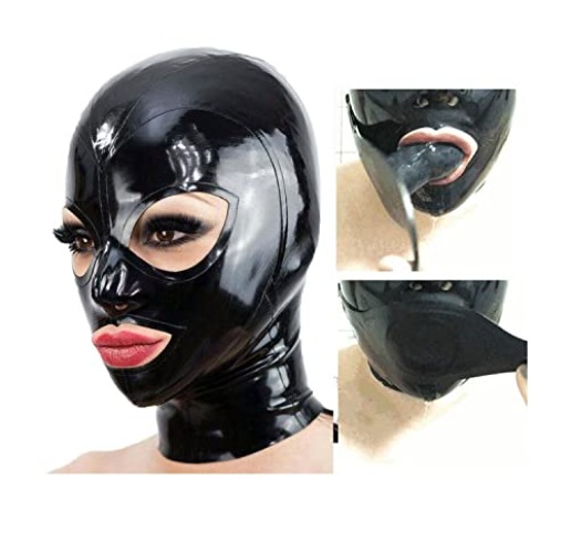 Latex mask. Black - M