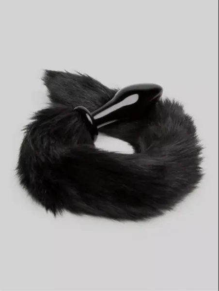 DOMINIX Deluxe Glass Faux Fur Animal Tail Butt Plug