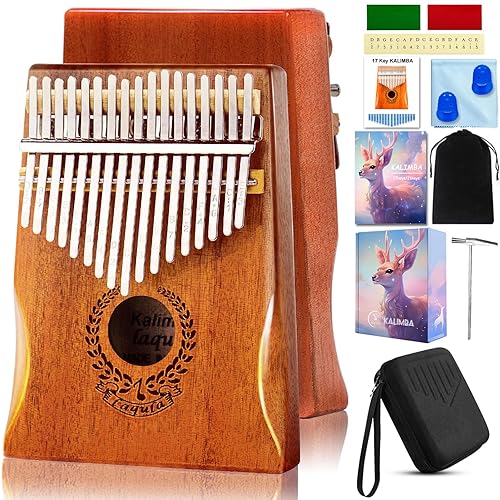 Kalimba 17 Keys Thumb Piano - Portable Finger Piano Professional Musical Instrument for Kids Adults