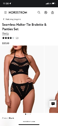 Seamless Halter Tie Bralette & Panties Set