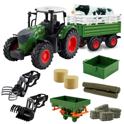 Tractor Set Vehicles Remote Control Tractor Trailer - Tractor Playset