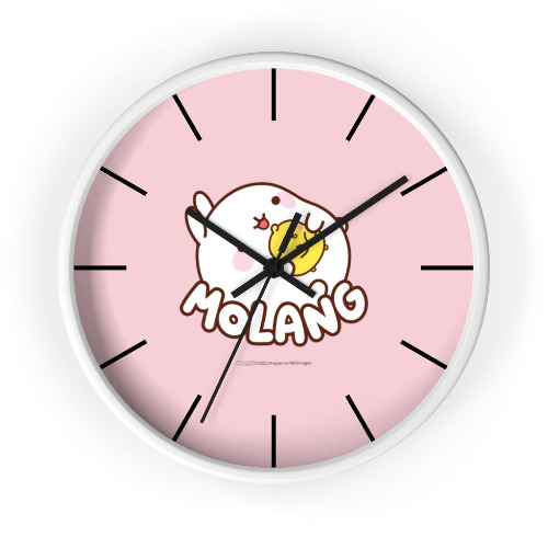 Molang Hug Me Wall clock - White / Black / 10"