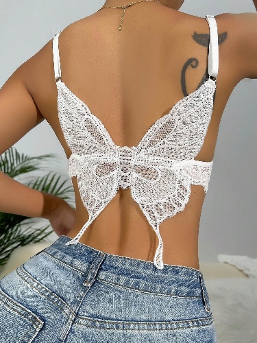 Butterfly Back Bralette - S / White