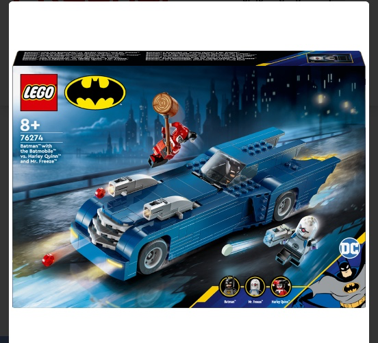 LEGO DC Super Heroes 76274 Batman™ med Batmobile™ mot Harley Quinn™ og Mr. Freeze™