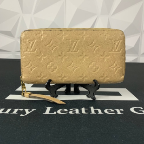 Louis Vuitton Beige Empreinte Zippy Wallet