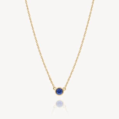 Sapphire Bezel Necklace | Default Title