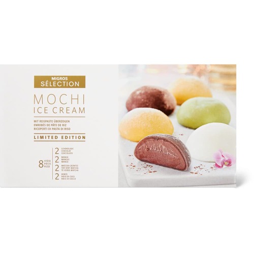 Sélection · Mochi Ice Cream · 2x Schokolade-2x Mango-2x Matcha-Grüntee-2x Kokos