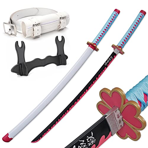 Zisu Demon Slayer Sword, About 41 inches, Hashira Pillars & Protagonist Katana for Cosplay Purpose, Anime Original Texture - Fuchsia - Mitsuri