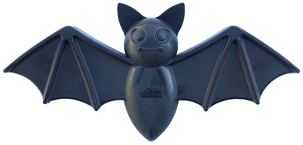 Vampire Bat Ultra Durable Nylon Dog Chew Toy for Aggressive Chewers- Black - Vampire Bat Nylon Toy Medium - Black
