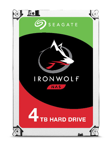 Seagate IronWolf, 4 TB, NAS, Disco duro interno, HDD, CMR 3,5" SATA 6 GB/s, 5900 RPM, caché de 64 MB para almacenamiento conectado a red RAID, y 3 años Rescue Services (ST4000VN008) - 4TB