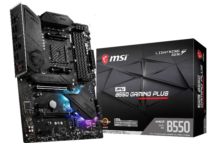 MSI MPG B550 GAMING PLUS - Placa Base Performance Gaming (AMD AM4 DDR4 M.2 USB 3.2 Gen 2 HDMI ATX), AMD Ryzen 5000 Series processors