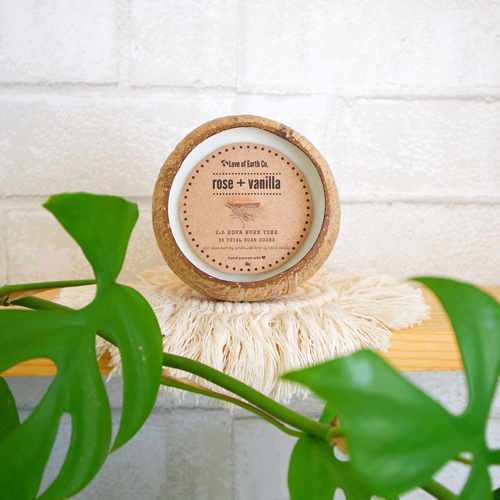 MINI Coconut Bowl Candle | Rose + Vanilla