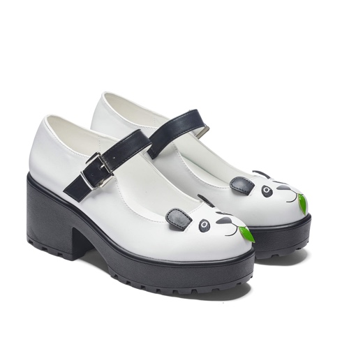 Tira Mary Jane Shoes 'Pondering Panda Edition' | UK 6 / White