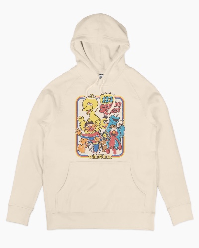 123 Sesame St Hoodie | Natural / M