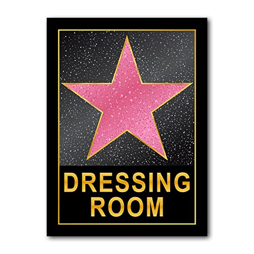 HK Studio Dressing Room Decor for Teen Girls - Pink Star Y2K Room Decor Aesthetic 10" x 15"