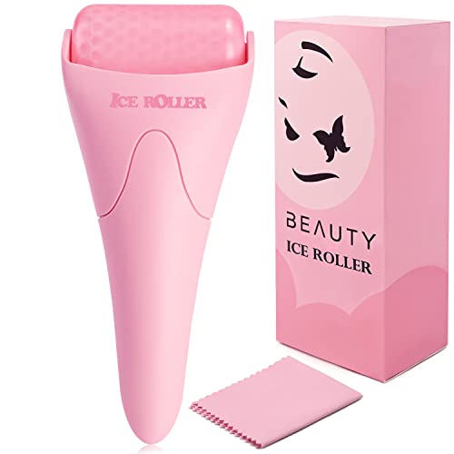 AFOUNDA Ice Roller for Face, Eyes and Whole Body Relief, Face Roller Skin Care Tool for Migraine Relief and Blood Circulation,Ideal for All Skin Types (Pink) - Pink