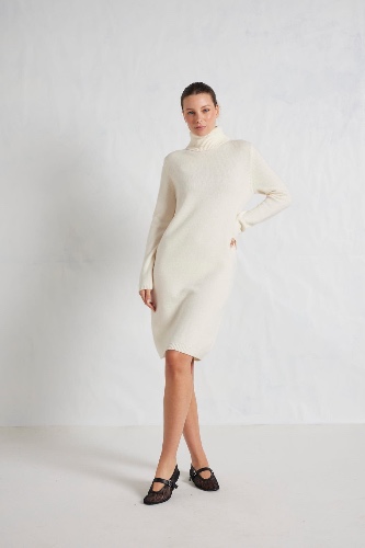 Velma Polo Dress in White Alyssum | XS / WHITE ALYSSUM