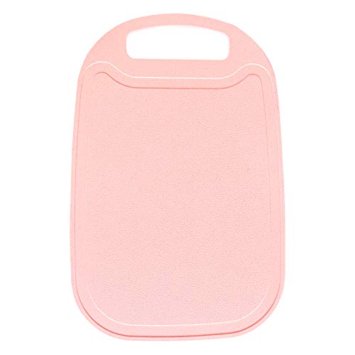 Cutting Board for Kitchen, Wheat Straw Chopping Boards with Juice Grooves and Easy Grip Handle, Dishwasher Safe,Non Scratch (pink)