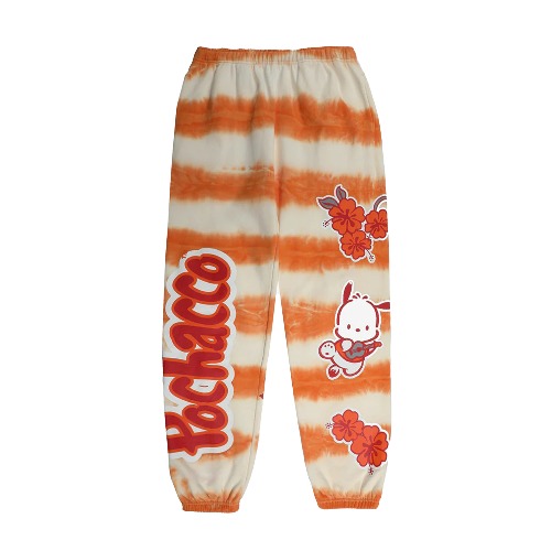 Pochacco x Dumbgood Tie Dye Sweatpants - Orange / M