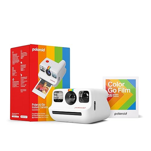 Polaroid Go Generation 2 - Mini Instant Camera + Film Bundle (16 Photos Included) - White (6282) - White - Gen2 Camera + Film